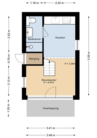 Floorplan - Zeedijk 24-924, 4504 PN Nieuwvliet
